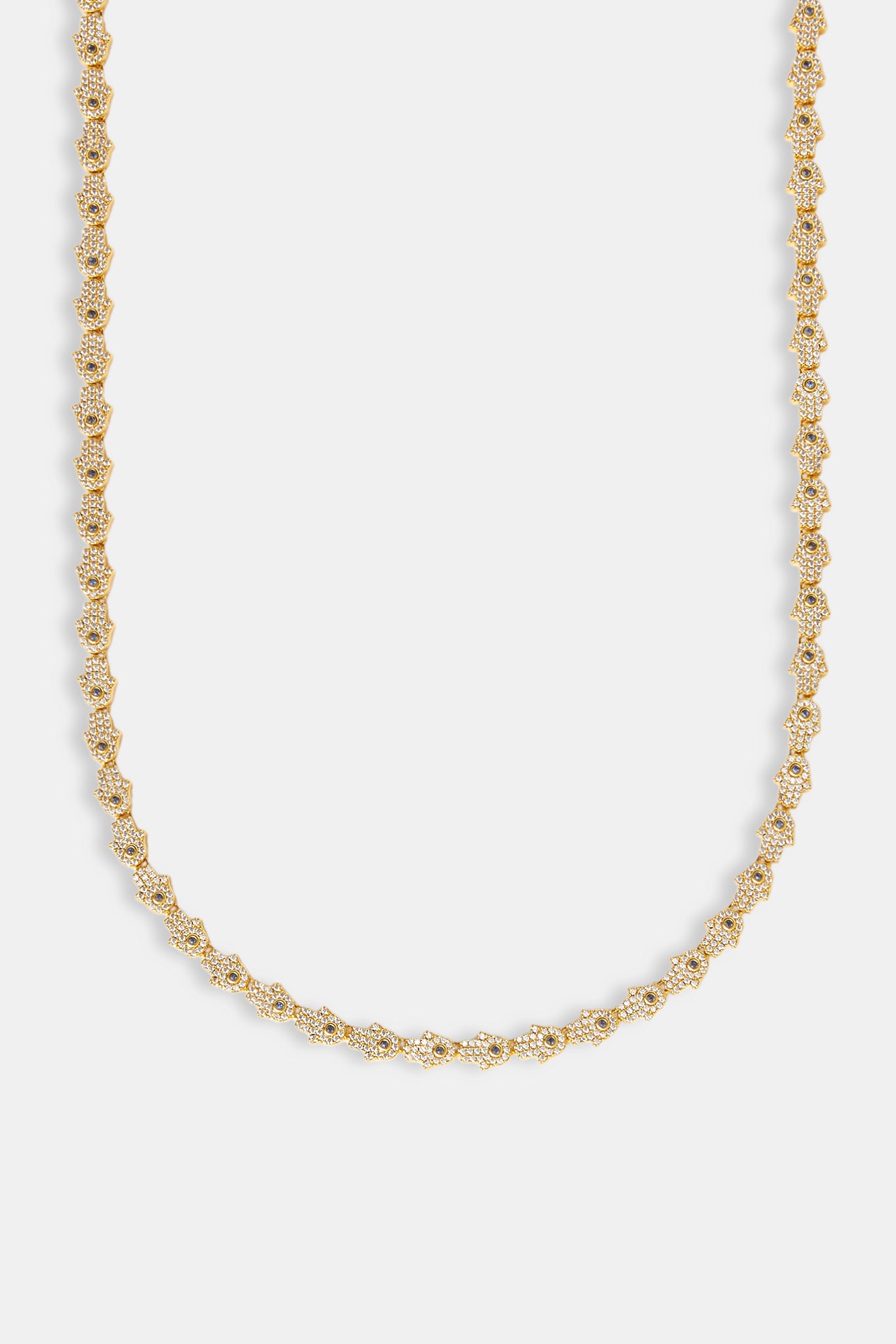 Iced Hamsa Hand Chain - 6mm